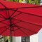 Costway 15' Market Outdoor Umbrella Double-Sided Twin Patio Umbrella with Crank Wine